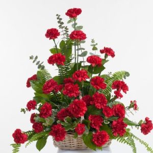 California Shop Small Red Carnation Basket