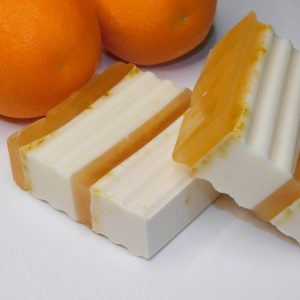 Product Image and Link for 4-Layer Orange Zest Shea Butter Honey Soap set