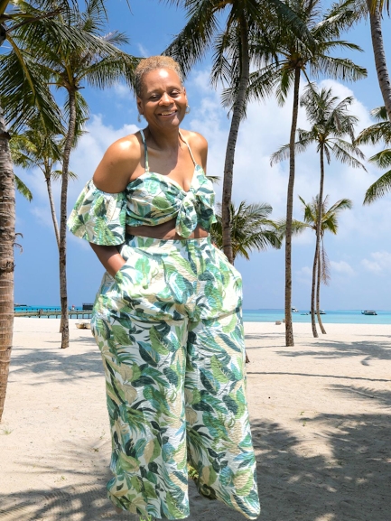 Product Image and Link for Tropical 2-PC Off The Shoulder Jumpsuit