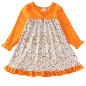Product Image and Link for Girls Mustard Floral Nightgown