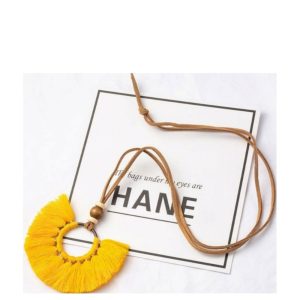 Product Image and Link for Mustard boho necklace