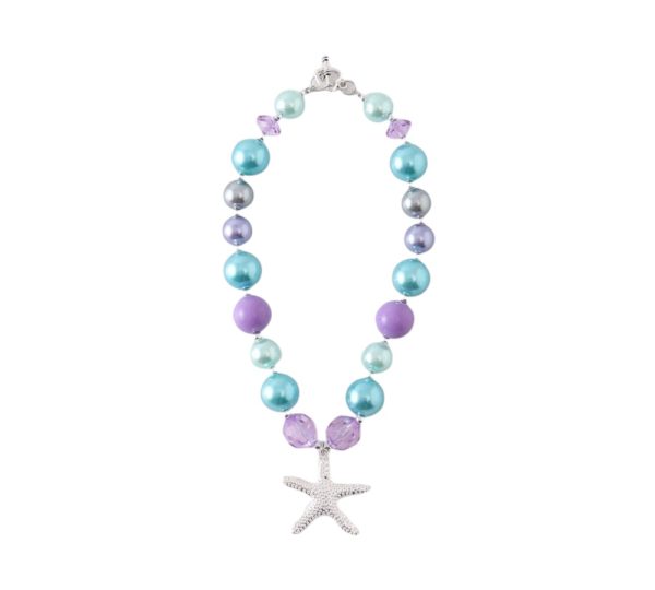 California Shop Small Girls Purple & Blue Beaded Starfish Necklace