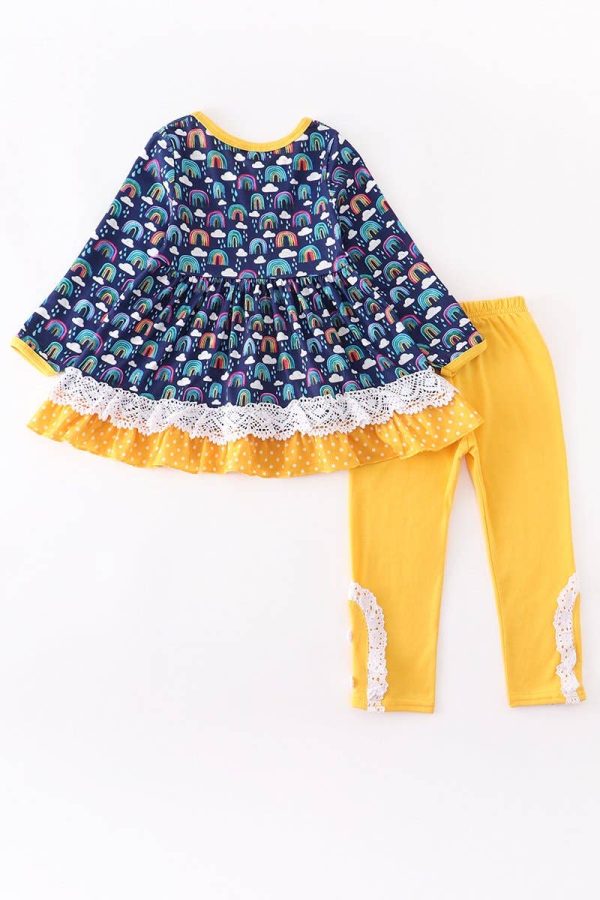 Product Image and Link for Girl’s Rainbow and Ruffles Set
