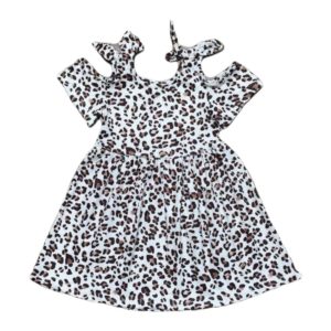 Product Image and Link for Girls Leporad Cold Shoulder Dress
