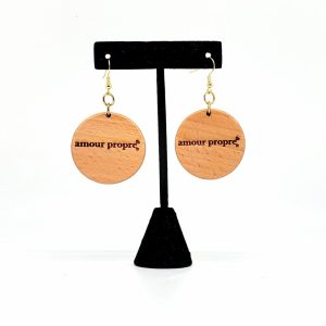 Product Image and Link for Amour Propre®️ “Self-Love” Wooden Earrings