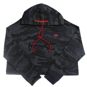 Product Image and Link for Women’s GODinme Crop Top Hoodie  Romans 12:21 Collection
