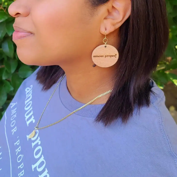 Product Image and Link for Amour Propre®️ “Melanin Magic” Wooden Earring