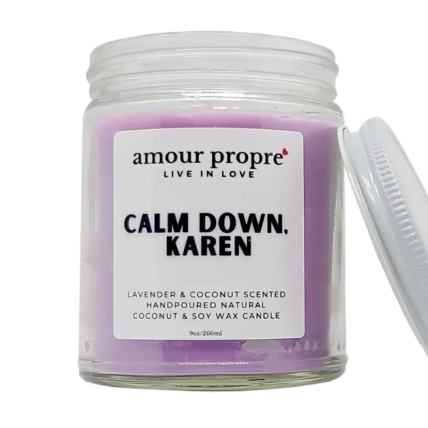 Product Image and Link for Calm Down Karen Soy Candle