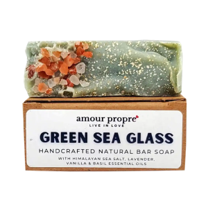 Product Image and Link for Green Sea Glass Handcrafted Bar Soap