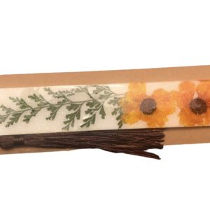 Product Image and Link for Resin Bookmarker with Golden Flowers