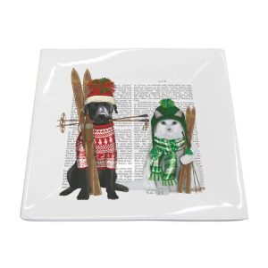 Product Image and Link for Snow Pets – Glass Plates – Set of 6