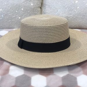 Product Image and Link for Adjustable Sun Hat with Black Trim