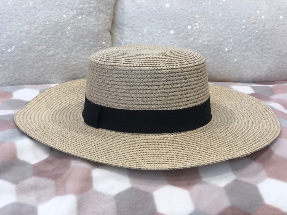 Adjustable Sun Hat with Black Trim - California Shop Small