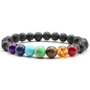 Product Image and Link for 7 Chakra Healing Black Lava Stone Bracelet