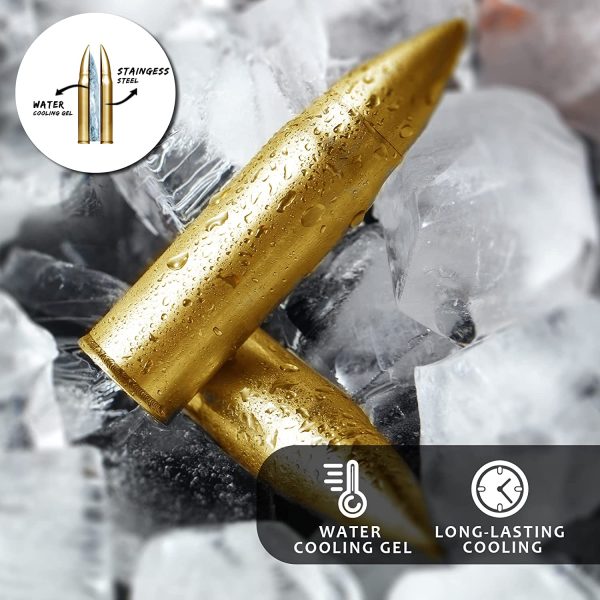 Product Image and Link for 6 Pc Whiskey Chilling Bullets-GOLD