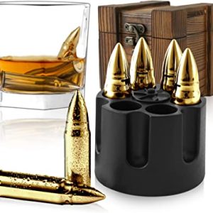Product Image and Link for 6 Pc Whiskey Chilling Bullets-GOLD