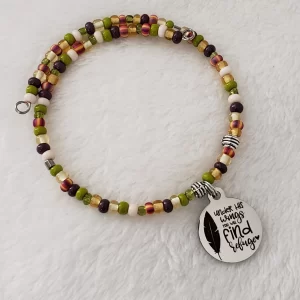 Product Image and Link for Under His Wings You’ll Find Refuge Beaded Bracelet