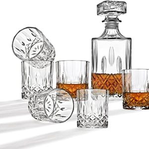 Product Image and Link for Godinger 7 pc Crystal Whiskey Decanter Set