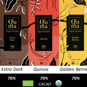 Product Image and Link for Q´uma Organic Chocolates Exotic Flavor Collection Pack-1 (3 x 70g bar)