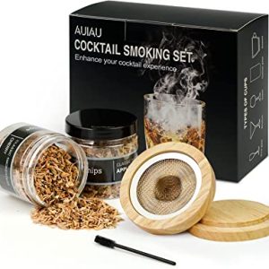 Product Image and Link for Cocktail Smoker Kit for Drinks, Old Fashioned Smoker Kit – Whisky Smoker Kit with 2 Packs of Smoking Chips (Cherry & Apple)