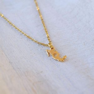Product Image and Link for Mexico Map Necklace