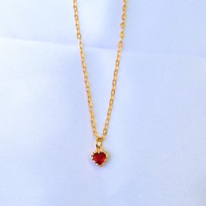 Product Image and Link for Ruby Heart Necklace