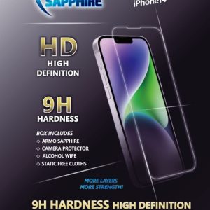 Product Image and Link for iPhone 14 ArmoSapphire HD Screen Protector