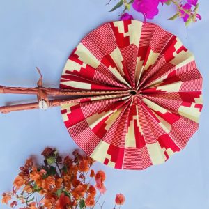 Product Image and Link for ANKARA FANS WITH COWRIE – STYLE 4