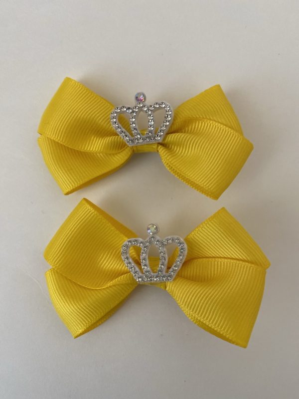 Product Image and Link for 4-Piece My L’il Darlin’ Rhinestone Crown 2″ Bow