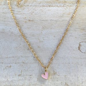 Product Image and Link for Pink Heart Necklace