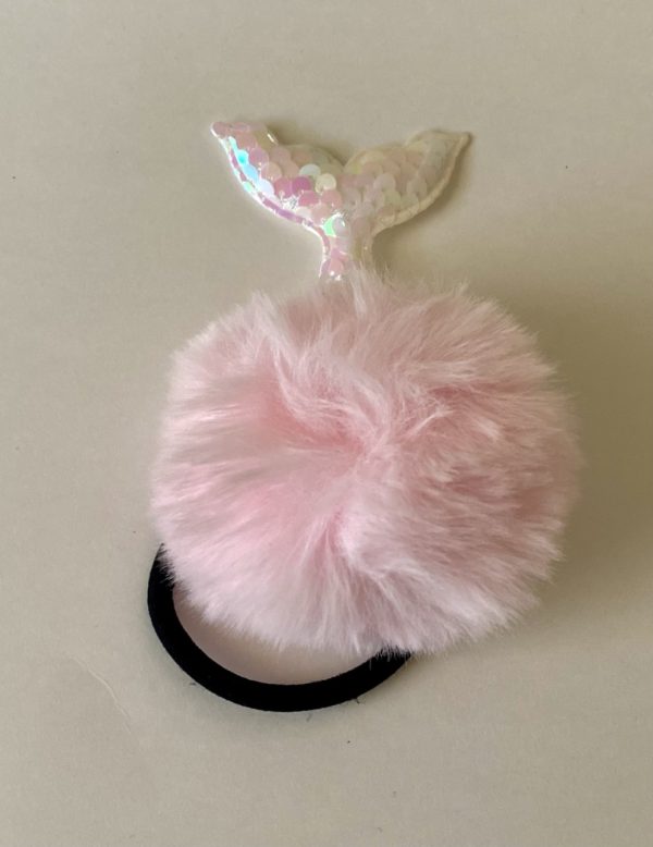 Product Image and Link for 3- Fuzzy Pom-Pom Ponytail Holder