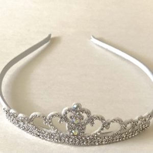 Product Image and Link for White Rhinestone Studded Tiara/Headband