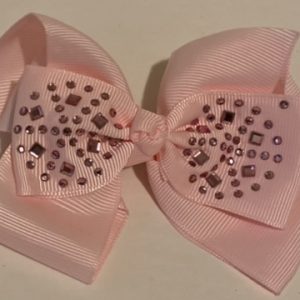 Product Image and Link for Pink 4′ Rhinestone Studded Hair Bow