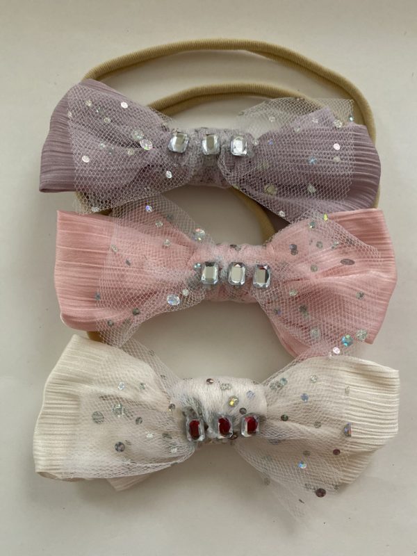 Product Image and Link for Infant/Toddler Girl 3-Piece Soft Stretchy Headband W/Bow