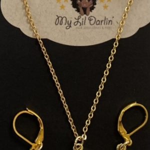 Product Image and Link for L’il Shining Star Gold Necklace & Earring Set