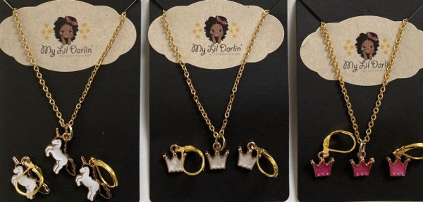 Product Image and Link for L’il Shining Star Gold Necklace & Earring Set