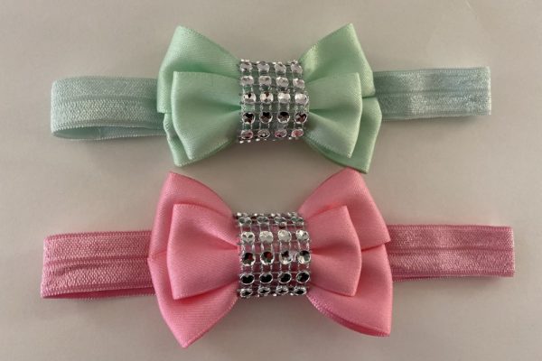 Product Image and Link for Satin Doll 2″Assorted Color Bow 10 Headbands