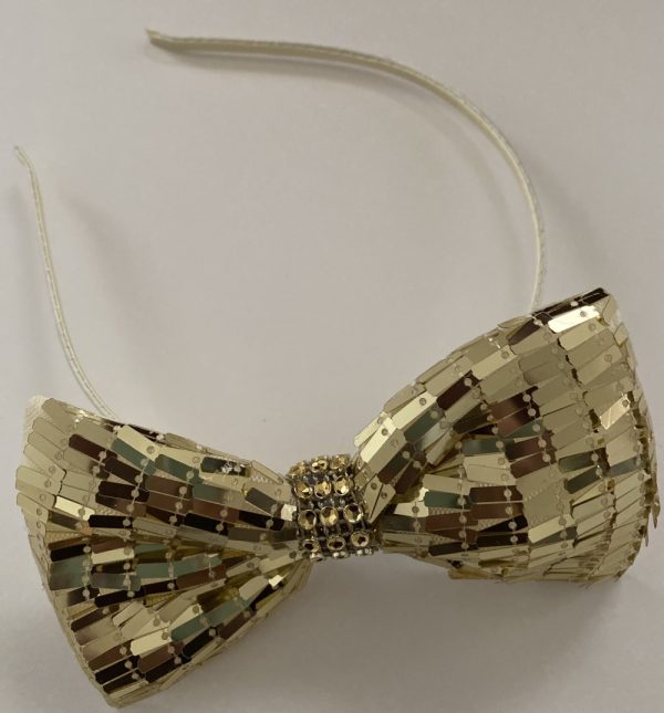 Product Image and Link for Gold Sequin Bow Headband