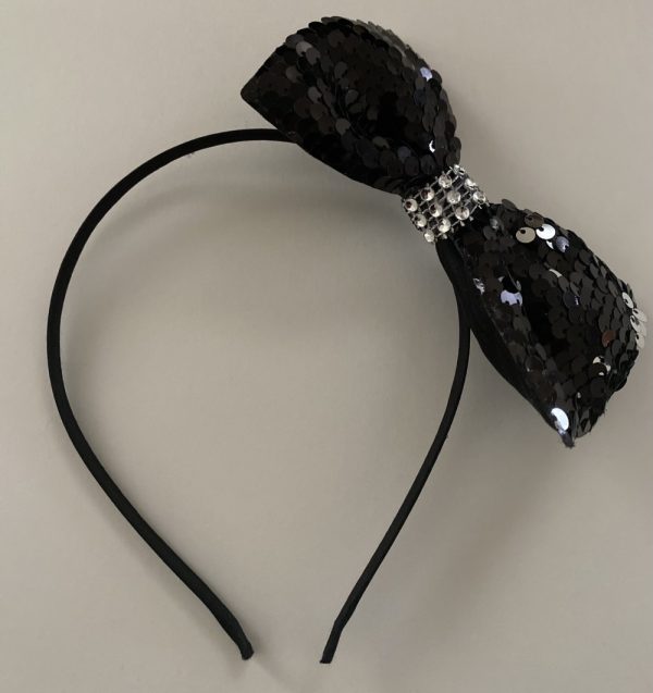 Product Image and Link for Gold Sequin Bow Headband