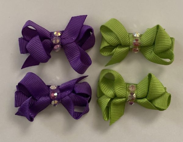 Product Image and Link for 8- Piece My L’il Darlin’ 11/2′ Assorted Colored Bows, W/ Pearlescent Center