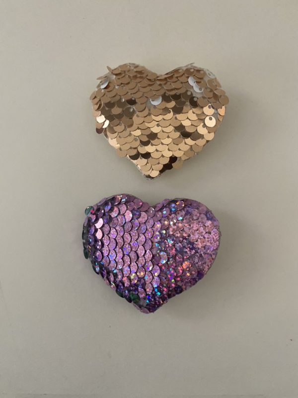 Product Image and Link for 2-Piece Puffed Heart- shaped Sequin Hair Barrette