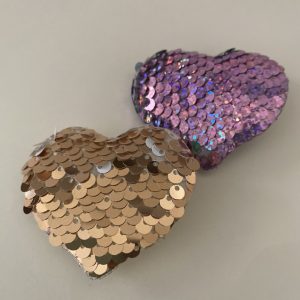 Product Image and Link for 2-Piece Puffed Heart- shaped Sequin Hair Barrette