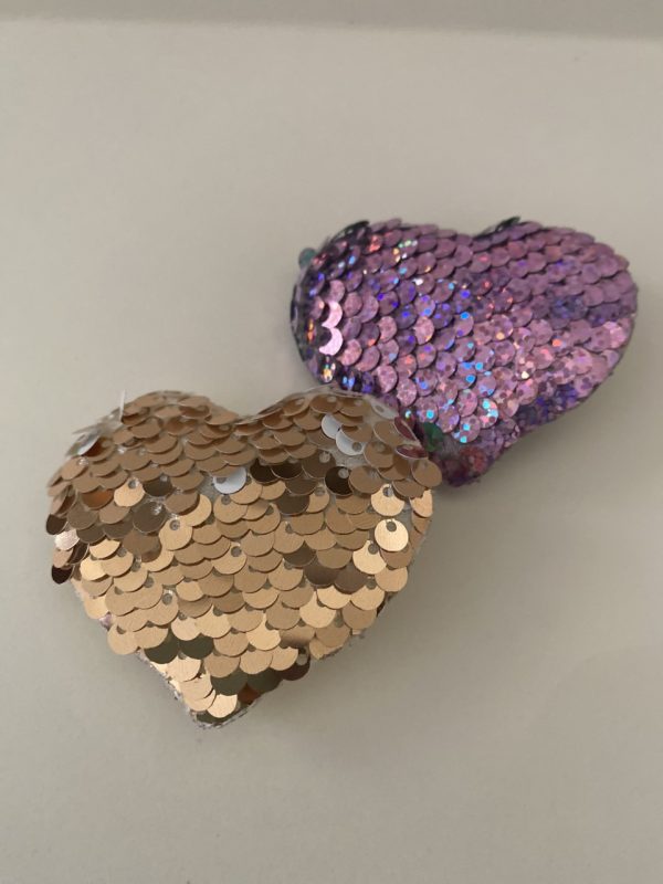 Product Image and Link for 2-Piece Puffed Heart- shaped Sequin Hair Barrette