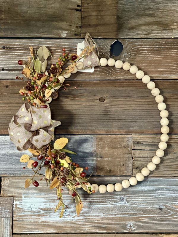 Product Image and Link for Natural Bead Autumn Wreath