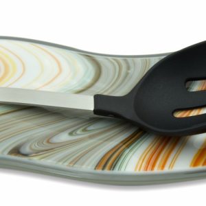 Product Image and Link for Swirled Glass Spoon Rest: Mid-Century Modern Collection – Gray