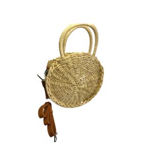 Product Image and Link for Cream Round Straw Crossbody Purse