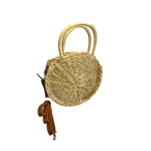 Product Image and Link for Cream Round Straw Crossbody Purse