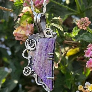 Product Image and Link for South African Sugilite Sterling Silver Pendant