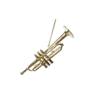 Product Image and Link for 4.5″ Gold Trumpet Ornament