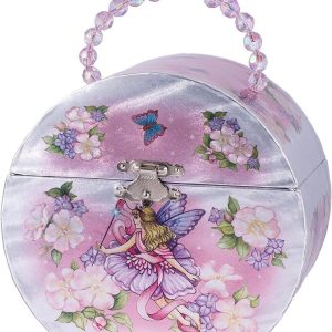 Product Image and Link for Silver/Pink Fairy Music Box